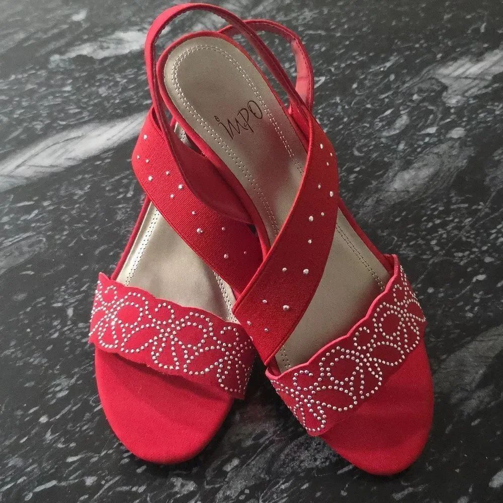 BRAND NEW IMPO WEDGE OPEN-TOE SLIP-ON SANDAL